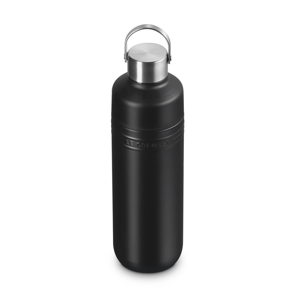 Le Creuset On The Go Satin Black Insulated Water Bottle 1L